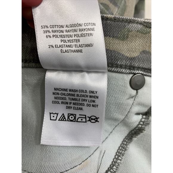 Hudson Camo Jeans Womens 28 Barbara Super Skinny Raw Hem Military Style - Picture 5 of 10